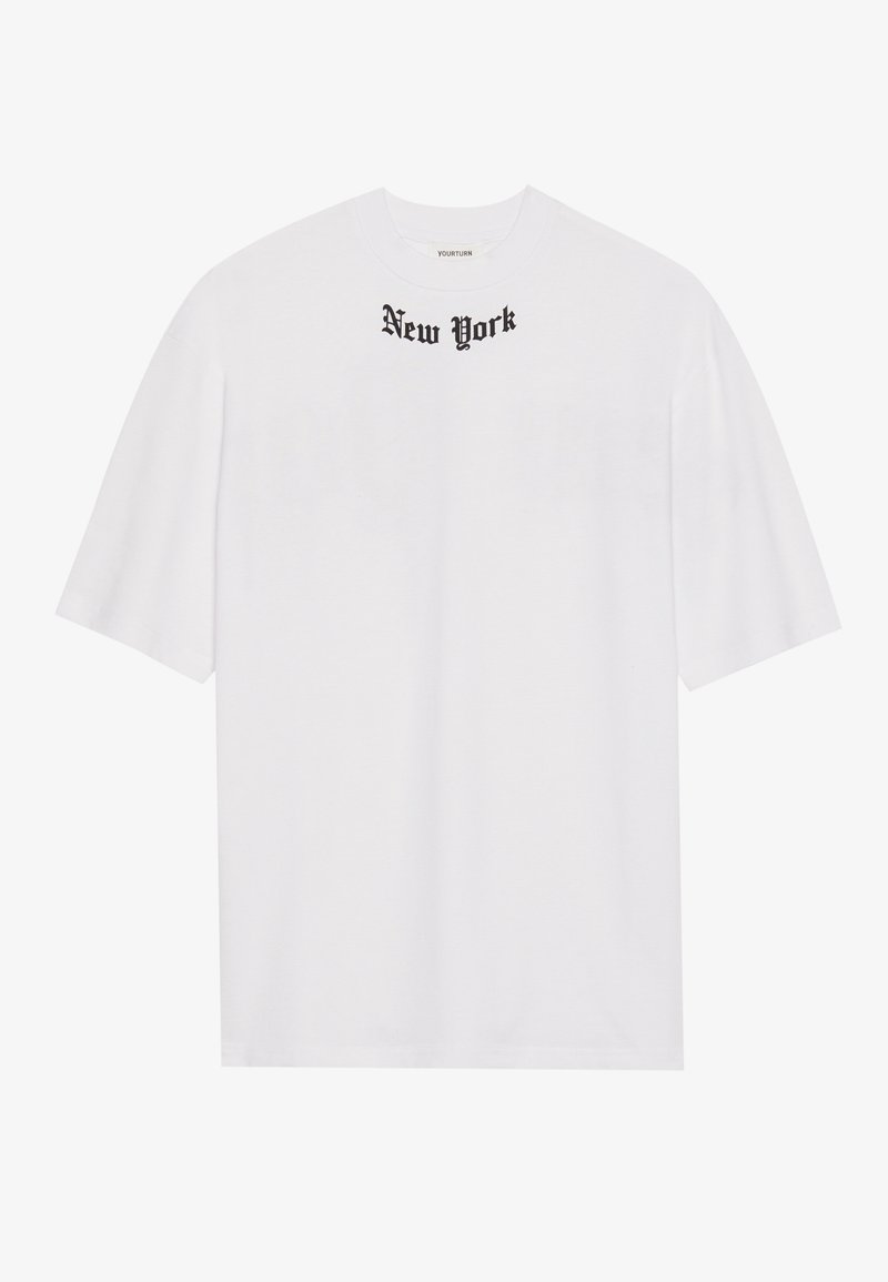 YOURTURN T-shirt print wit YOURTURN T-shirt print wit