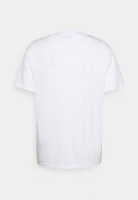 T-shirt bianca in cotone con maniche corte e collo rotondo. Design semplice con taglio dritto e senza loghi o motivi visibili.