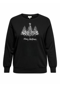 ONLY Carmakoma CARXMAS LIFE LS O-NECK - Sportinis megztinis - black