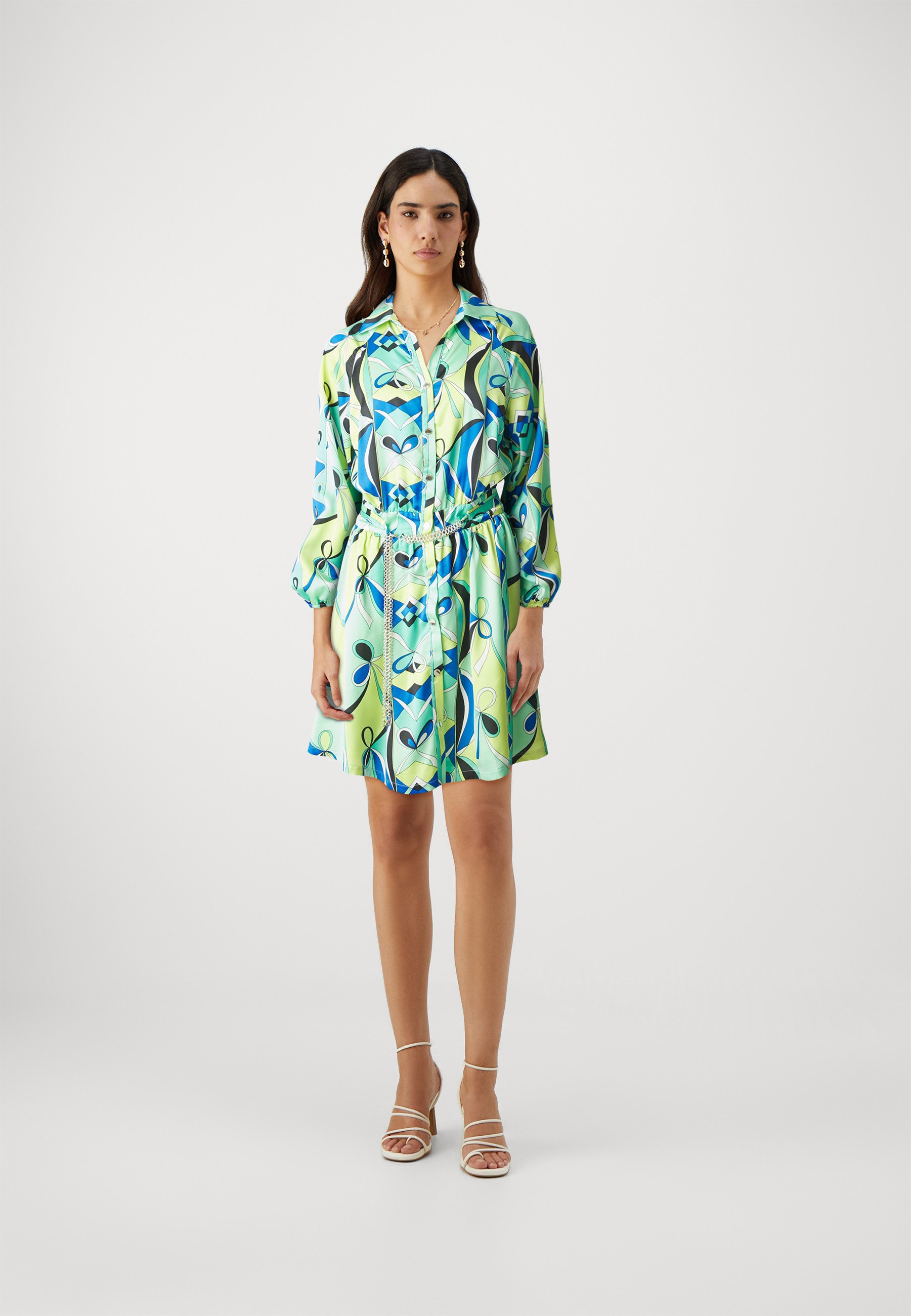green emerald velvet dress Marciano by Guess Green Polyester Dress – JOHNYCARRIBEAN main image 0