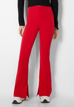 WITH SPLIT HEMS - Bukser - red