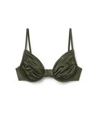 Vald, weiß  shiny satin dark green