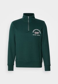 PRINTED GRAPHIC HALF ZIP - Bluză de molton - tartan green
