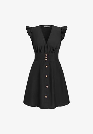 Cupshe, BUTTON RUFFLE - Vestido informal - black white