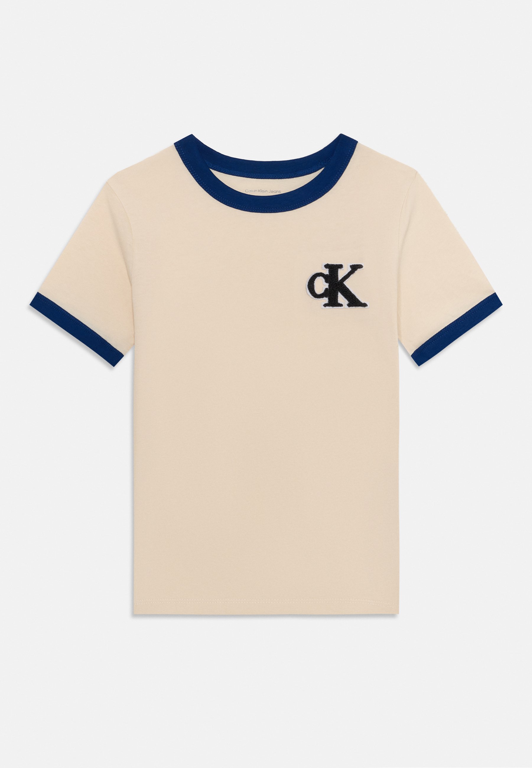 Calvin Klein Jeans RINGER MONO SS - Basic T-shirt - whitecap gray 