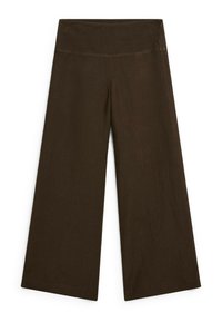 HIGH-WAIST WIDE-LEG - Bukser - dark brown