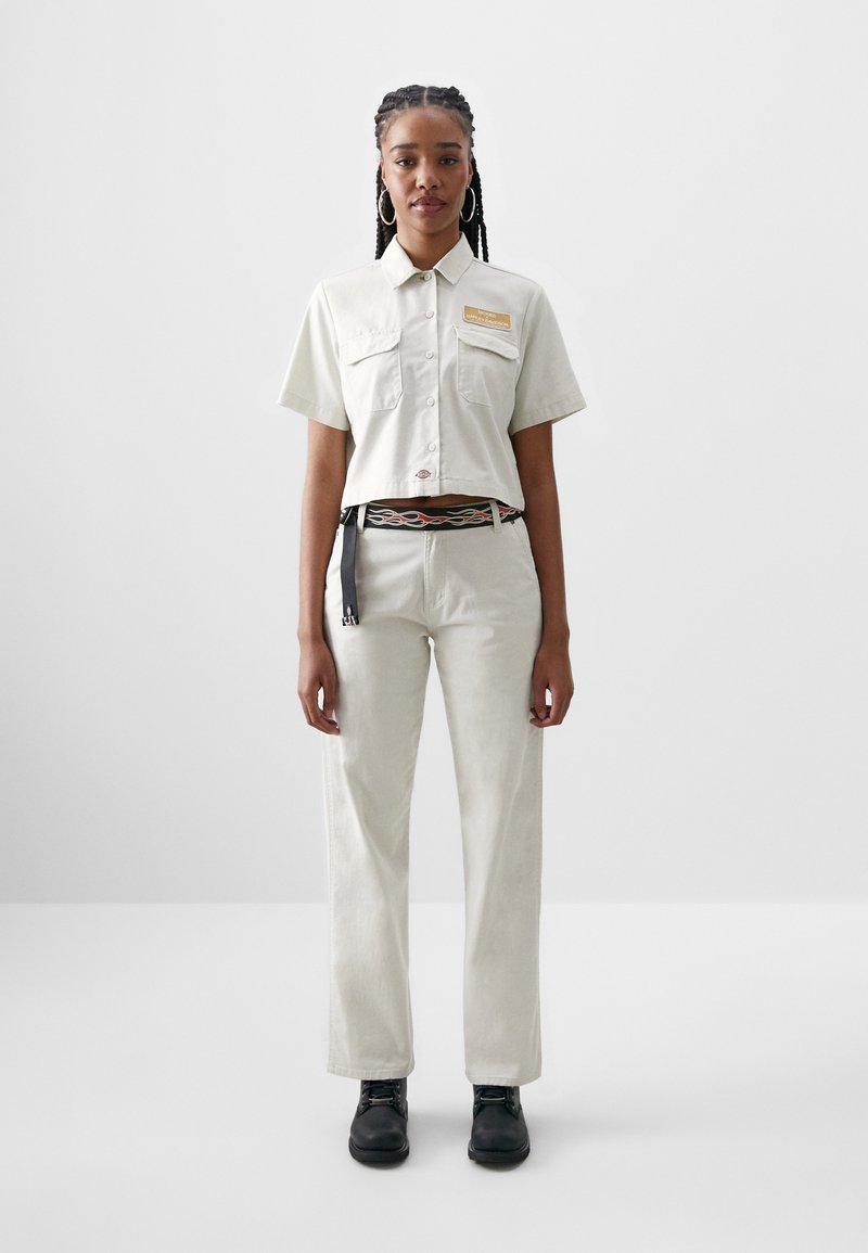 Dickies - W DICKIES X HD CROP WORK SHIRT - Chemisier - silver birch, Agrandir