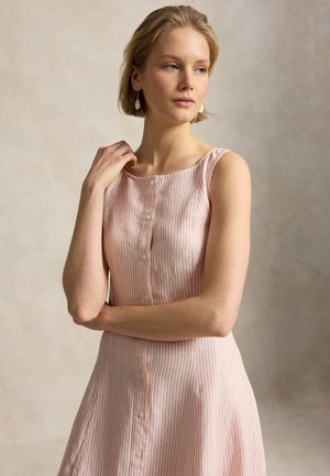 Polo Ralph Lauren, STRIPED PANELED LINEN DRESS - Haljina-majica - mauve white