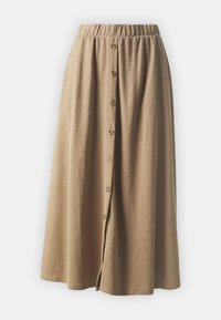 JDYBIRDIE MIDI BUTTON SKIRT - A-line skirt - malt ball melange