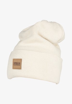 LEATHERPATCH LONG - Beanie - sand