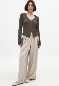 NA-KD HOOK AND EYE FRONT - Bluse - khaki