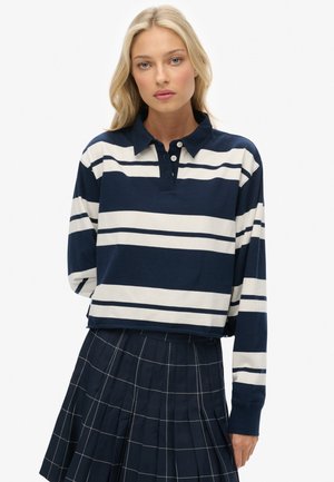 ATHLETIC ESSENTIALS CROPPED STRIPE RUGBY  - Poloshirt - richest navy stripe