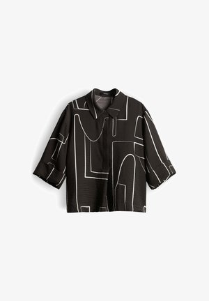 someday., LOOSE FIT PRINTED - Bluse - dark truffle