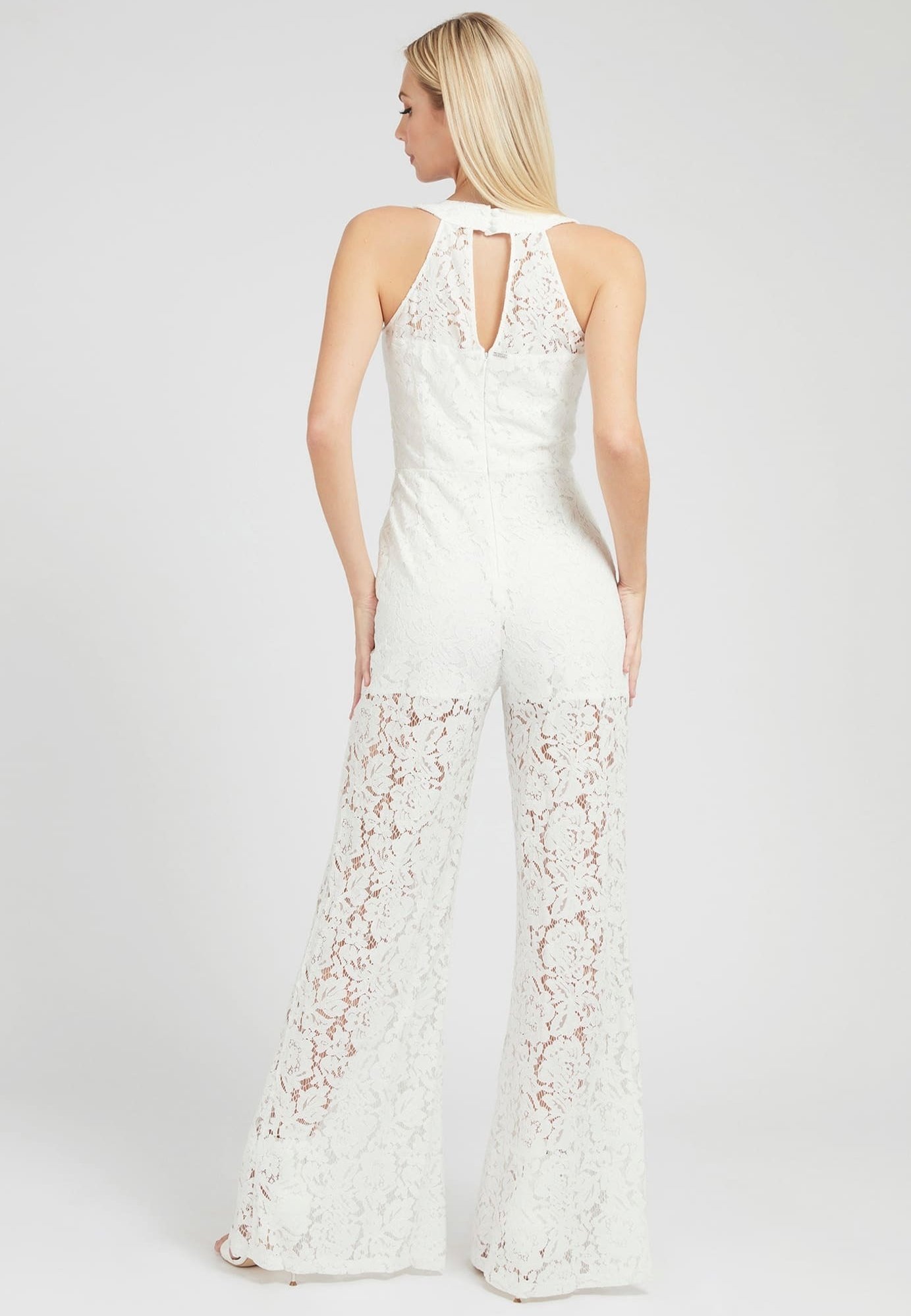 guess white jumpsuit