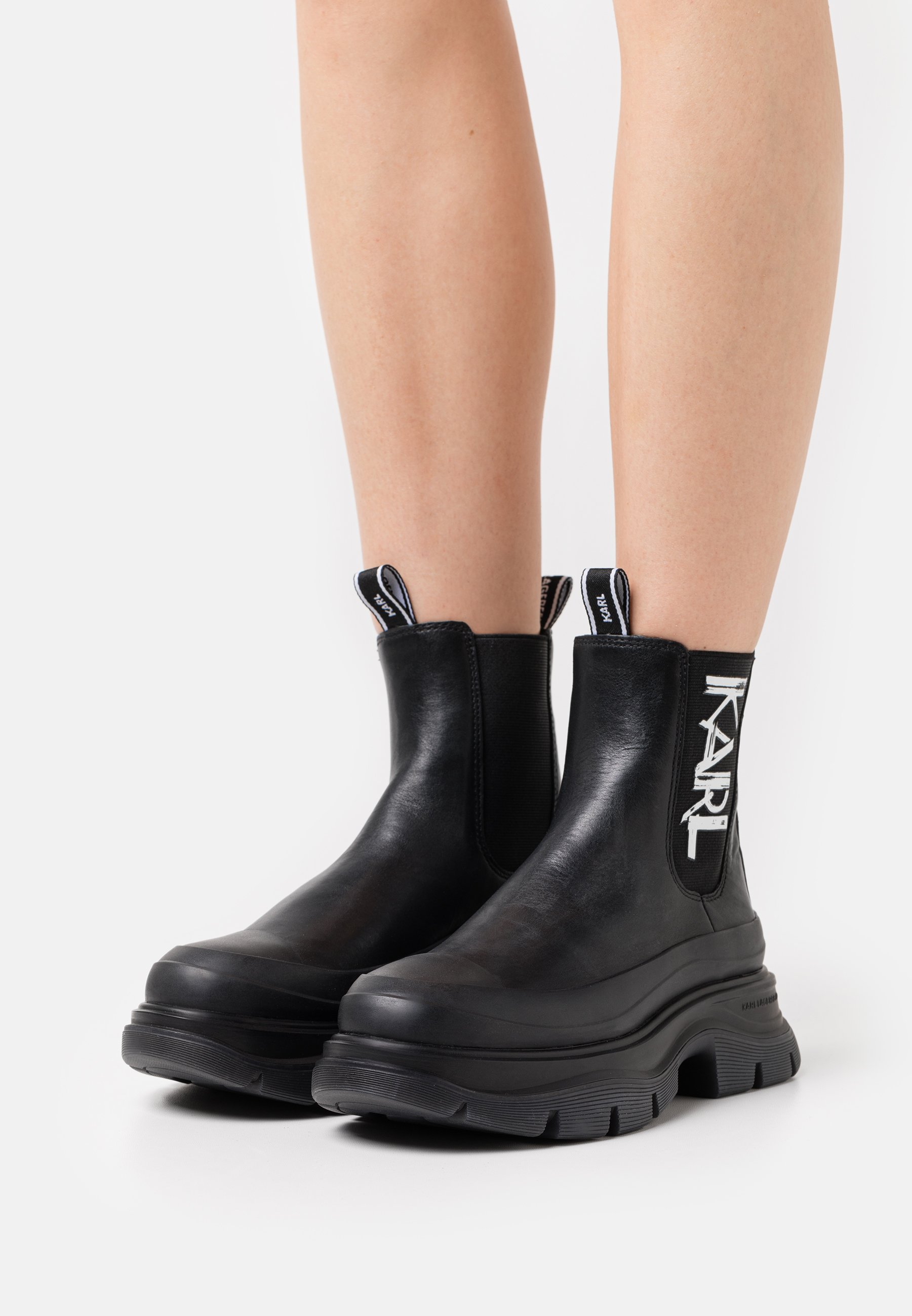 KARL LAGERFELD LUNA ART DECO GORE BOOT Botines con plataforma - black/negro - Zalando.es