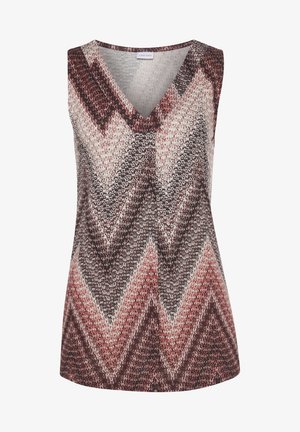 Blouse - sand bordeaux bedruckt