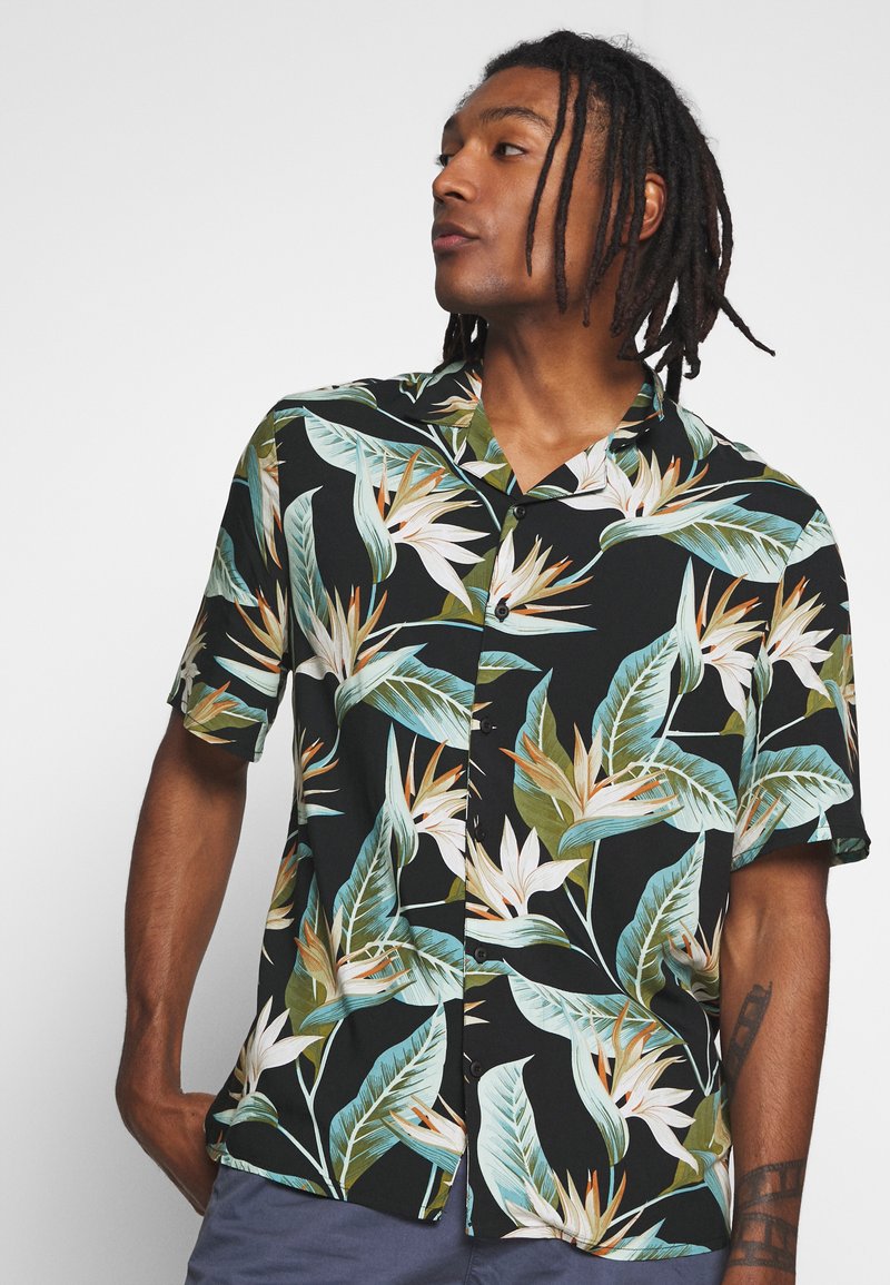 Herren Freizeithemden | Urban Classics BLOSSOMS Hemd black/schwarz - XY95927 Herren Freizeithemden | Urban Classics BLOSSOMS Hemd black/schwarz - XY95927
