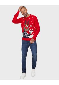 Threadbare THREADBARE WEIHNACHTS REINDEER - Trui - red