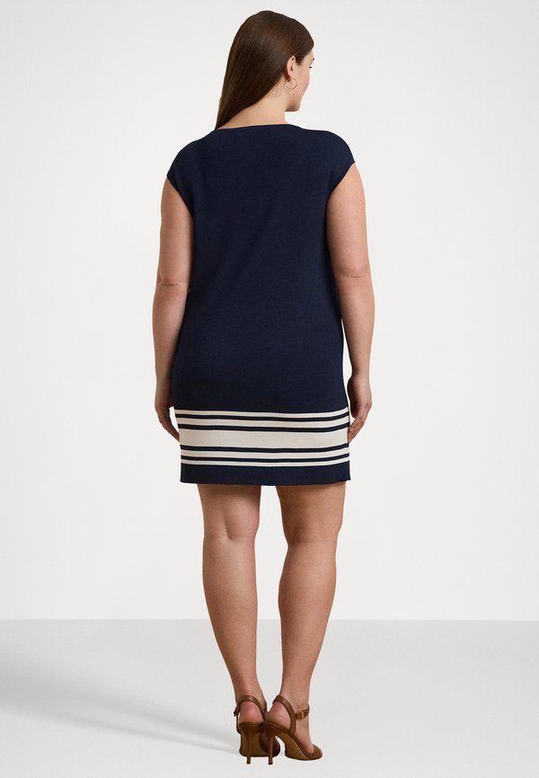 TWO TONE CAP SLEEVE SHIFT SWEATER DRESS - Shift dress2