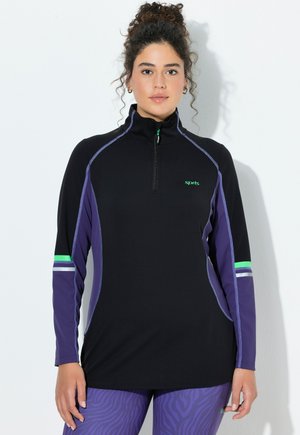 FUNKTIONS SLIM STEHKRAGEN ZIPPER LANGARM - Langarmshirt - black