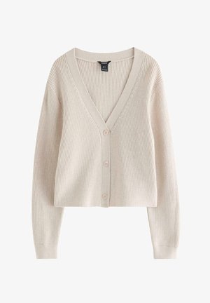 Lindex, LINDEX V-NECK CARDIGAN LINDEX - Cardigan - light beige