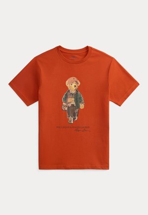 Polo Ralph Lauren, POLO BEAR COTTON JERSEY TEE 7-14Y - T-shirt con stampa - varsity orange