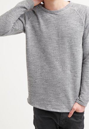 Strickpullover - mottled light grey