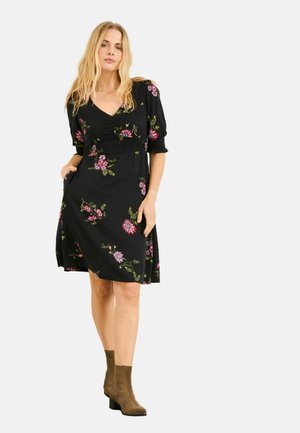 REGULAR FIT - Jerseykleid - black spring floral