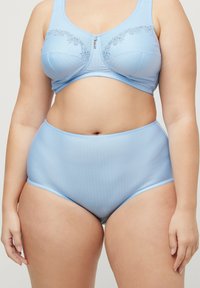 Ulla Popken 2ER-PACK NADELSTREIFEN HÖHER GESCHNITTEN - Slip - light blue