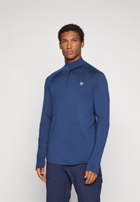 Norrøna FEMUND PUREULL ZIP NECK - Top s dlouhým rukávem - indigo night
