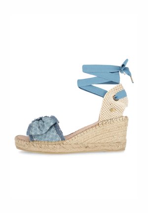 EVE BOW - Sandalen met plateauzool - jeans blue