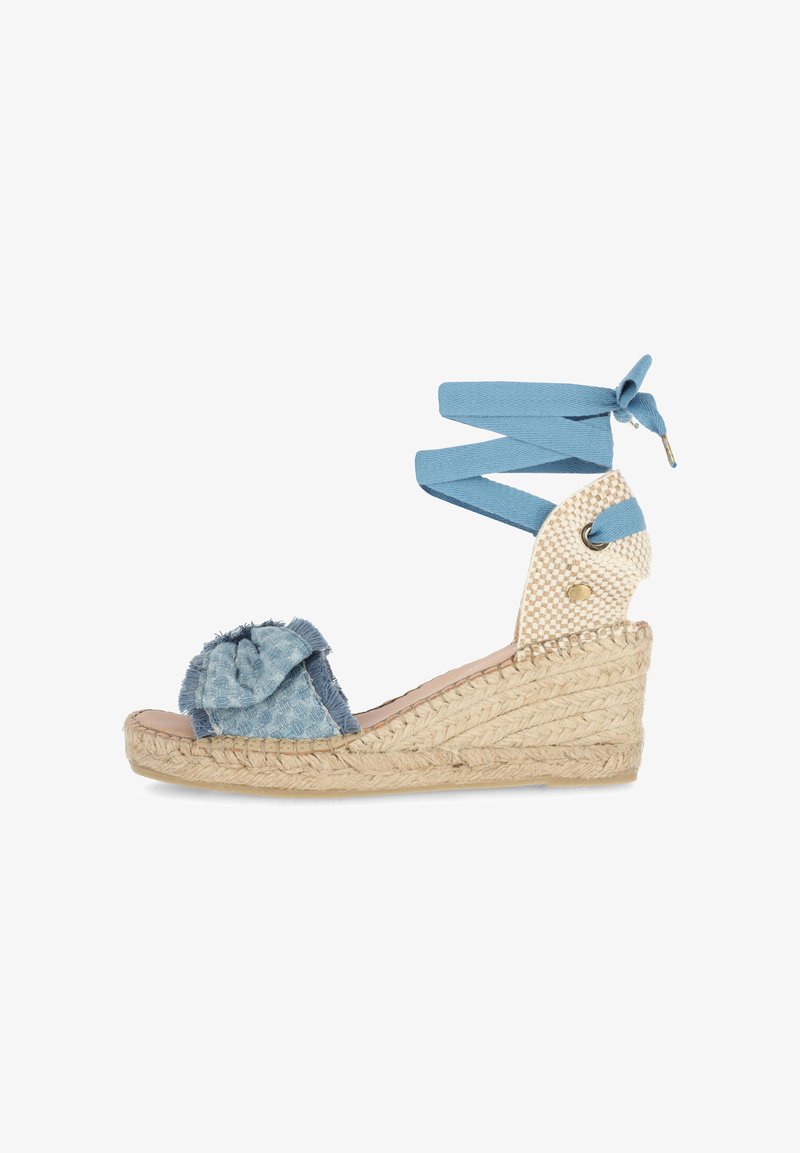 Fred de la Bretoniere EVE BOW - Sandalen met plateauzool - jeans blue