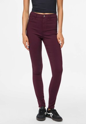 Pieces PCHIGHSKIN WEAR JEGGINGS/NOOS BC - Jeans Skinny Fit - winetasting