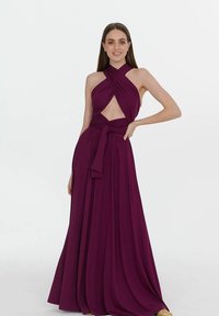 NAOKO Žerzejové šaty - dark purple