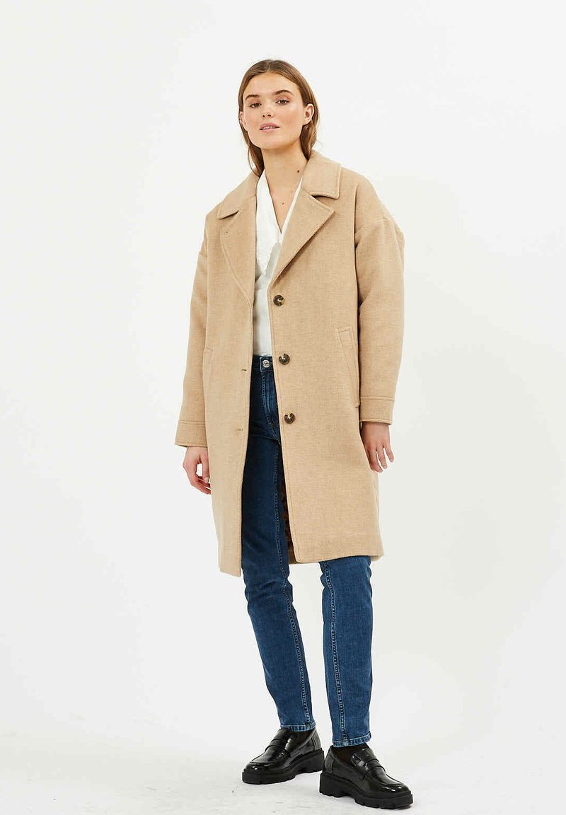 Damen Parkas | Minimum GUTHA Klassischer Mantel iced coffee/hellbraun - MZ38402 Damen Parkas | Minimum GUTHA Klassischer Mantel iced coffee/hellbraun - MZ38402