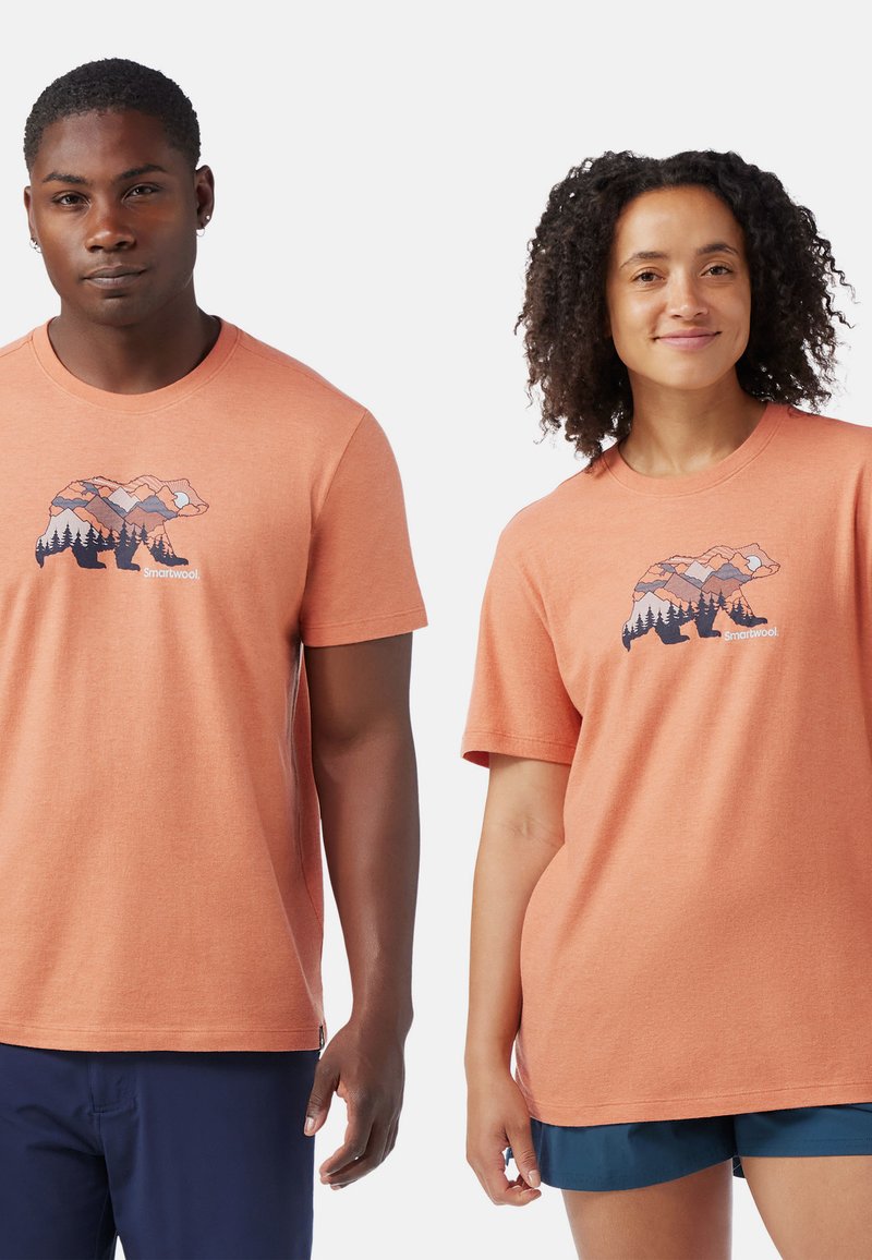 Smartwool BEAR VIEW GRAPHIC - T-shirts print - terracotta
