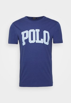 CUSTOM SLIM FIT LOGO JERSEY T-SHIRT - T-shirt con stampa - light navy