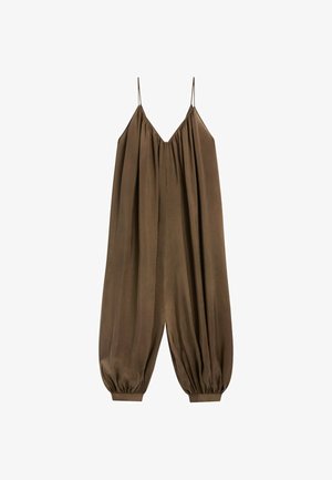 Massimo Dutti, FLOWING SAROUEL JUMPSUIT - Jumpsuit - dark brown
