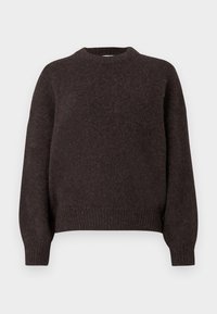 HAIRY CREW NECK  - Džemper - soft chocolate brown melange