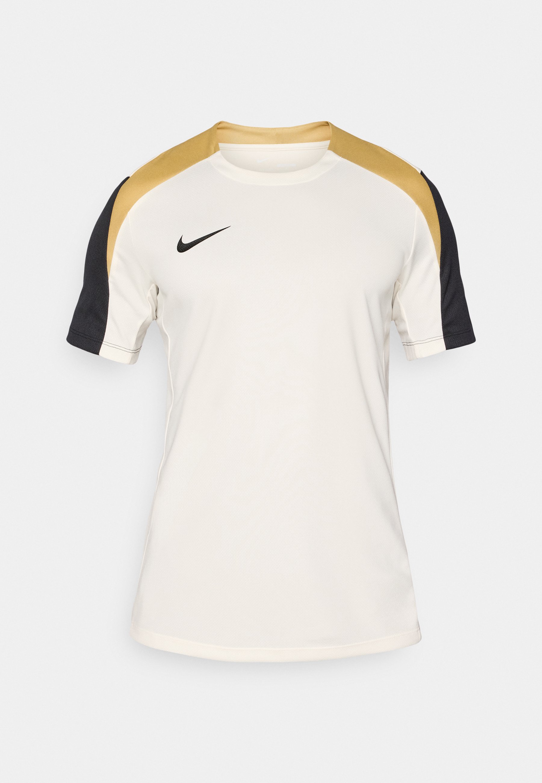 white and gold nike top