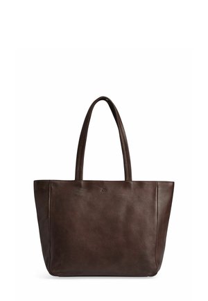 Shopping bags - chocolate brown w br gold