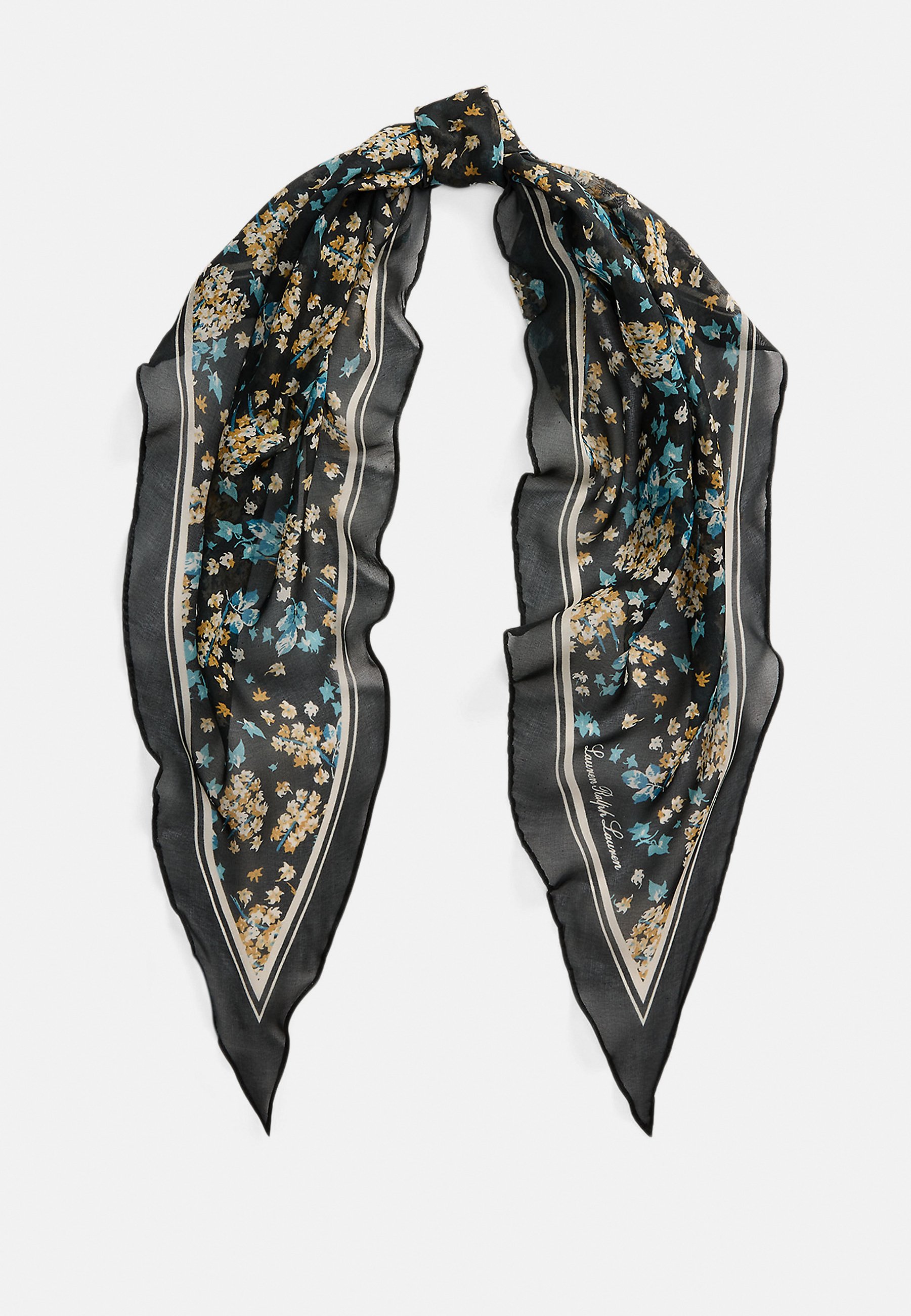 Lauren Ralph Lauren FLORAL SILK CHIFFON DIAMOND SCARF Foulard