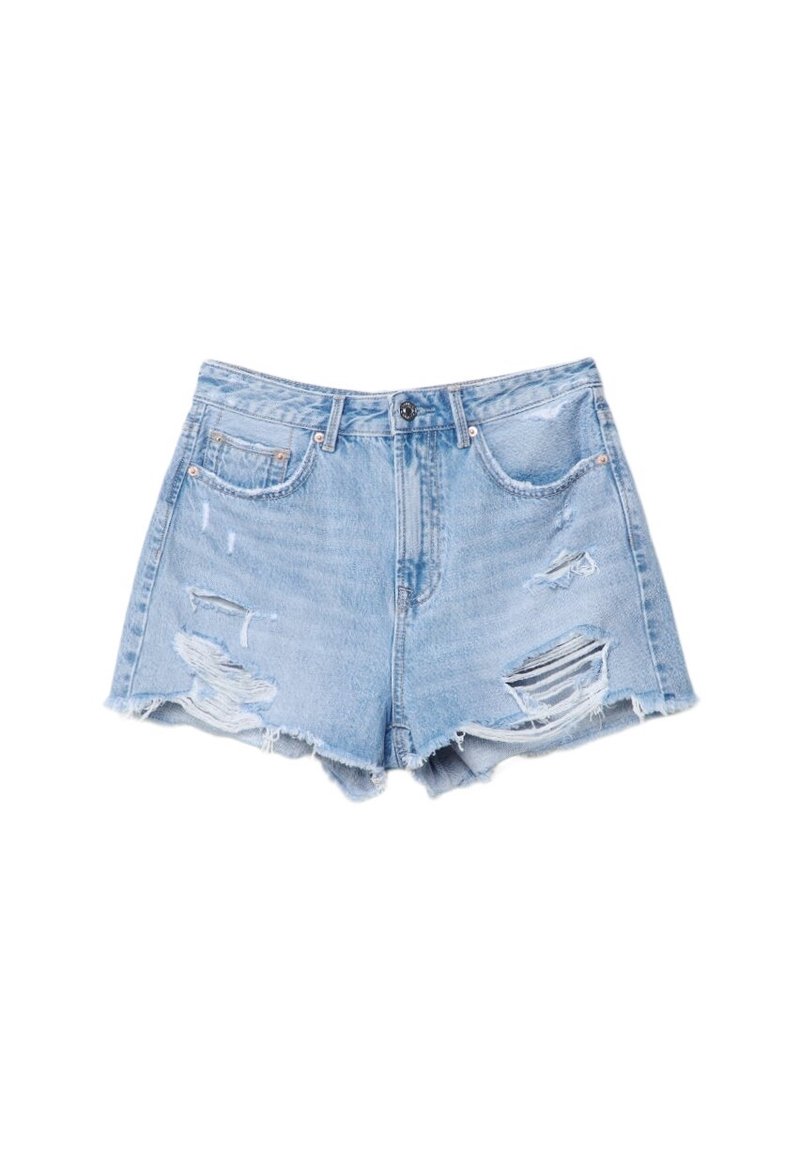 Stradivarius Denim shorts blue denim (Pre-owned) Zalando