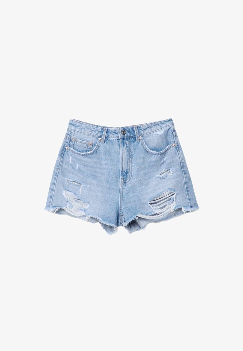 Stradivarius Denim shorts blue denim (Pre-owned) Zalando