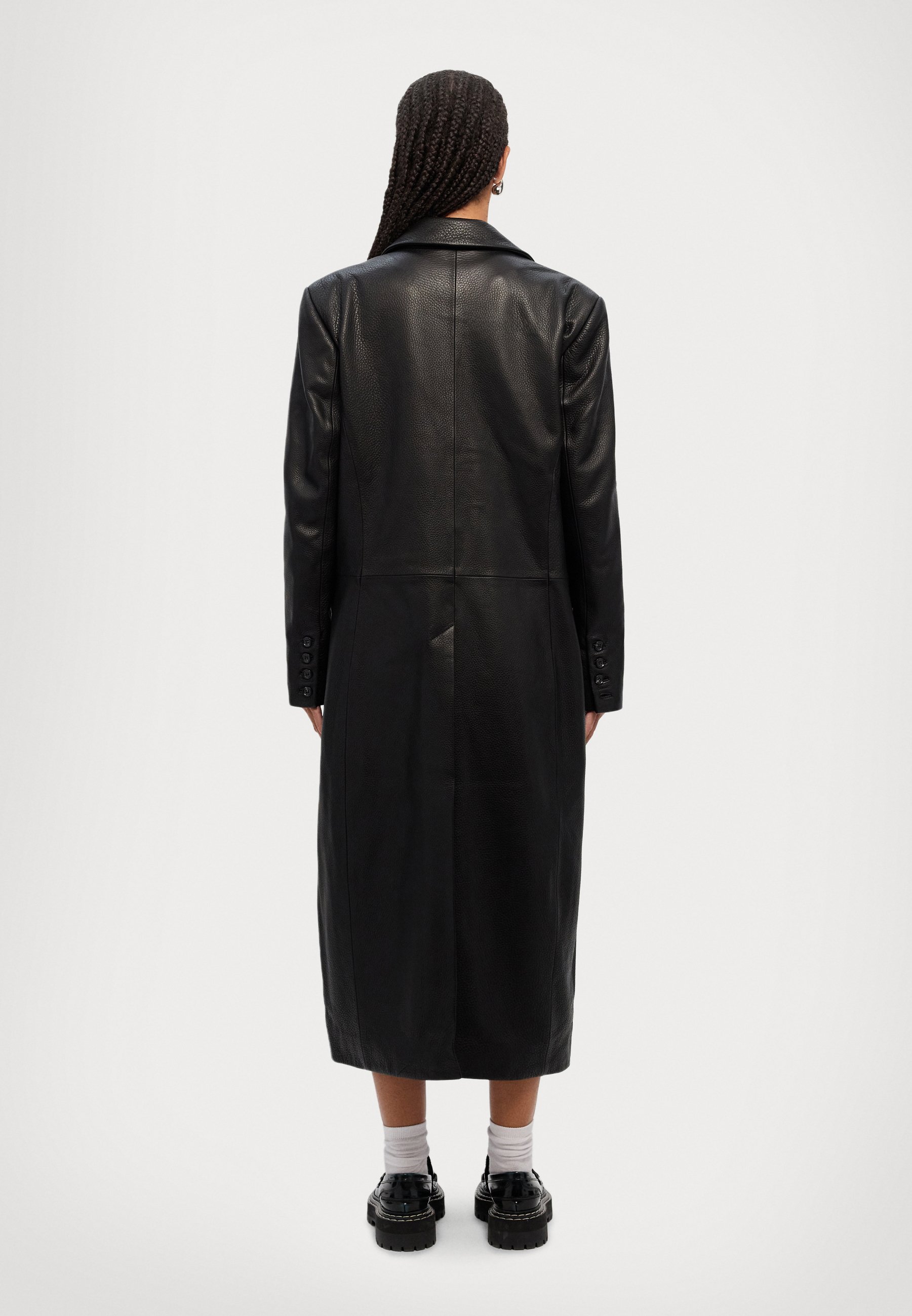 REMAIN COAT - Leather jacket - black - Zalando
