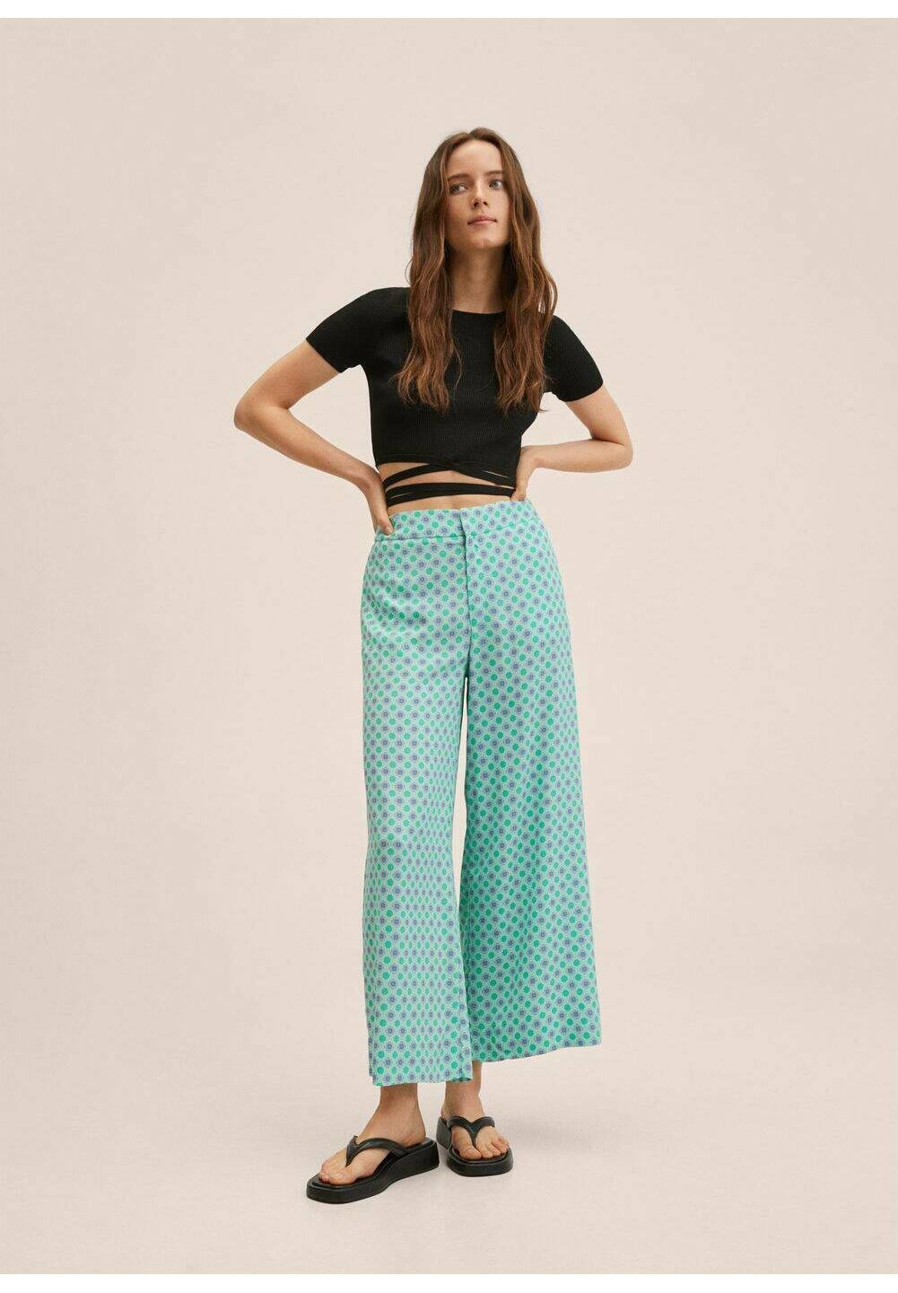 Mango JAIPUR - Pantaloni - aquamarijn/verde chiaro - Zalando.it