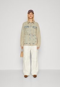 Samsøe Samsøe SAMAGGY JACKET - Jakna iz džinsa - light-blue denim/light yellow