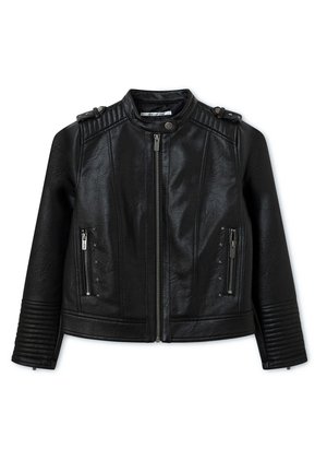 Imitatieleren jas - black