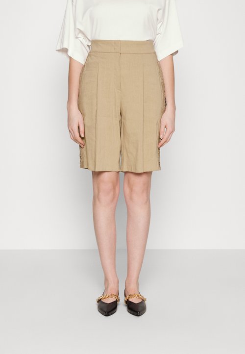 B.Young Beige Cotton Shorts