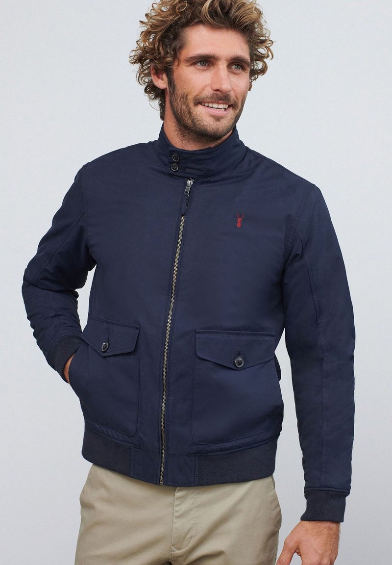 Next SHOWER RESISTANT LINED HARRINGTON Bomberjacke dark blue/dunkelblau Zalando.de